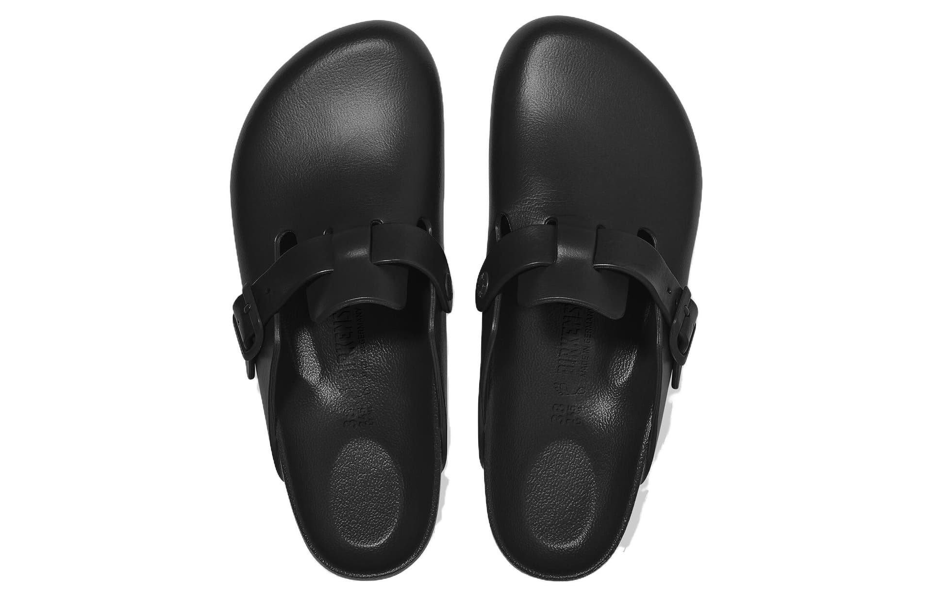 Сандалии Birkenstock Boston Essentials Водонепроницаемые Мюли Из Импортного EVA, Сверхлегкие И Эластичные, Унисекс, Черный, Регулярный Широкая Версия - изображение 4