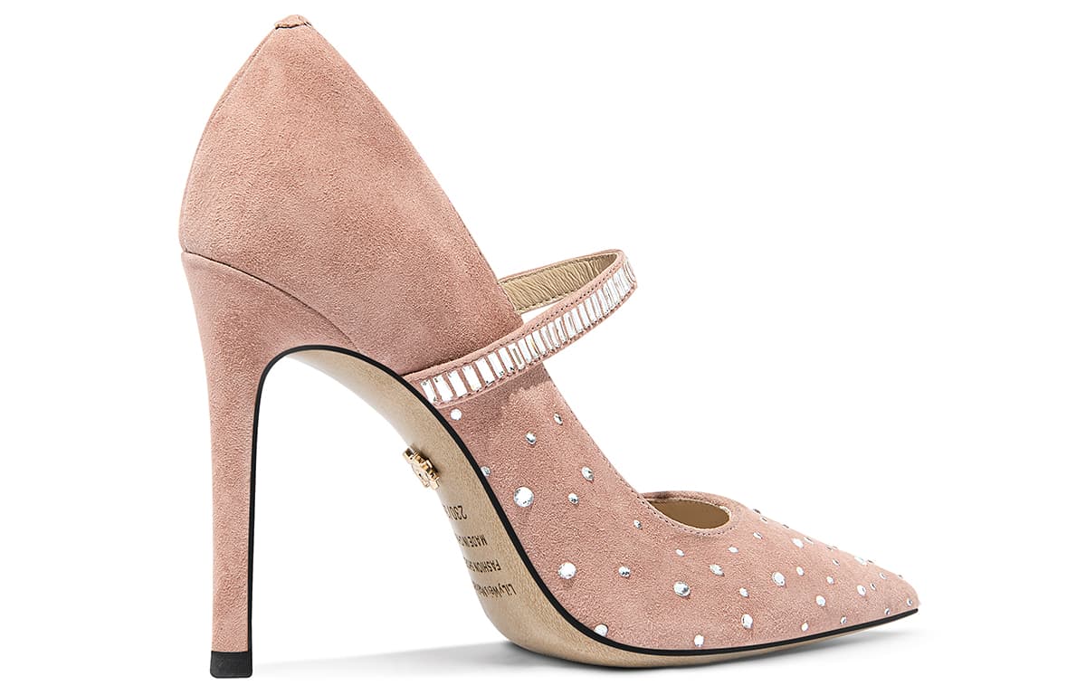 Туфли Lily Wei Sheepskin Narrow Heel High Heels Женские Кожа Розовый - изображение 2