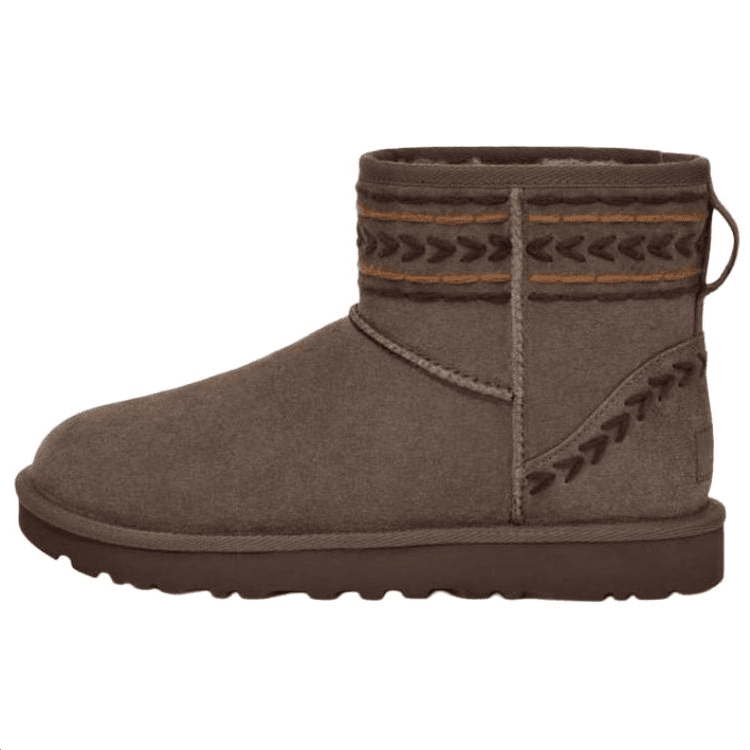 Ботинки зимние UGG Корова Замковая Короткие Снежные Ботинки Женские Кофейного Цвета - изображение 1
