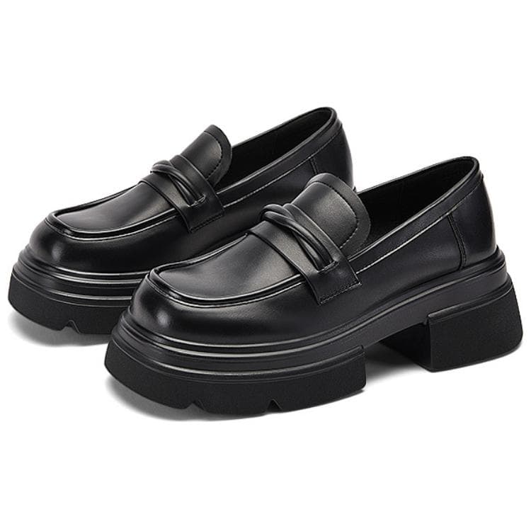 Лоферы DAPHNE Women's High Journal Лоферы 6 см Женские Черные - изображение 8