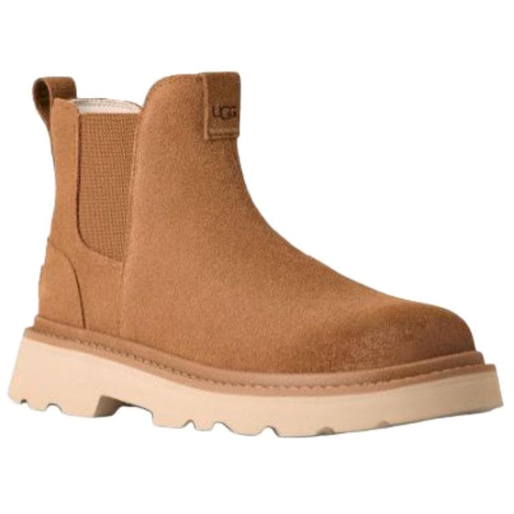 Ботинки челси UGG Hybrid Спилок Коровья Кожа Модный Тренд Короткий Челси Мужской Каштановый - изображение 3