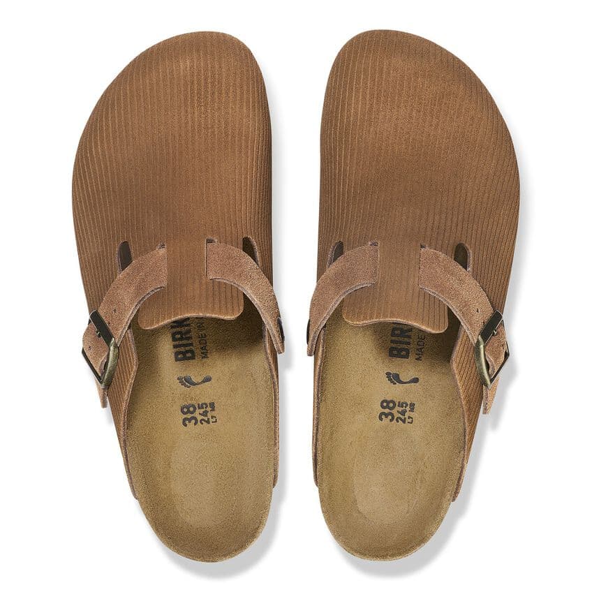 Сандалии Birkenstock Boston Винтаж ЭВА Износостойкий Антибактериальный Быстросохнущий Противоскользящий Тапочки с закрытым носом Унисекс Чайно-коричневый - изображение 4