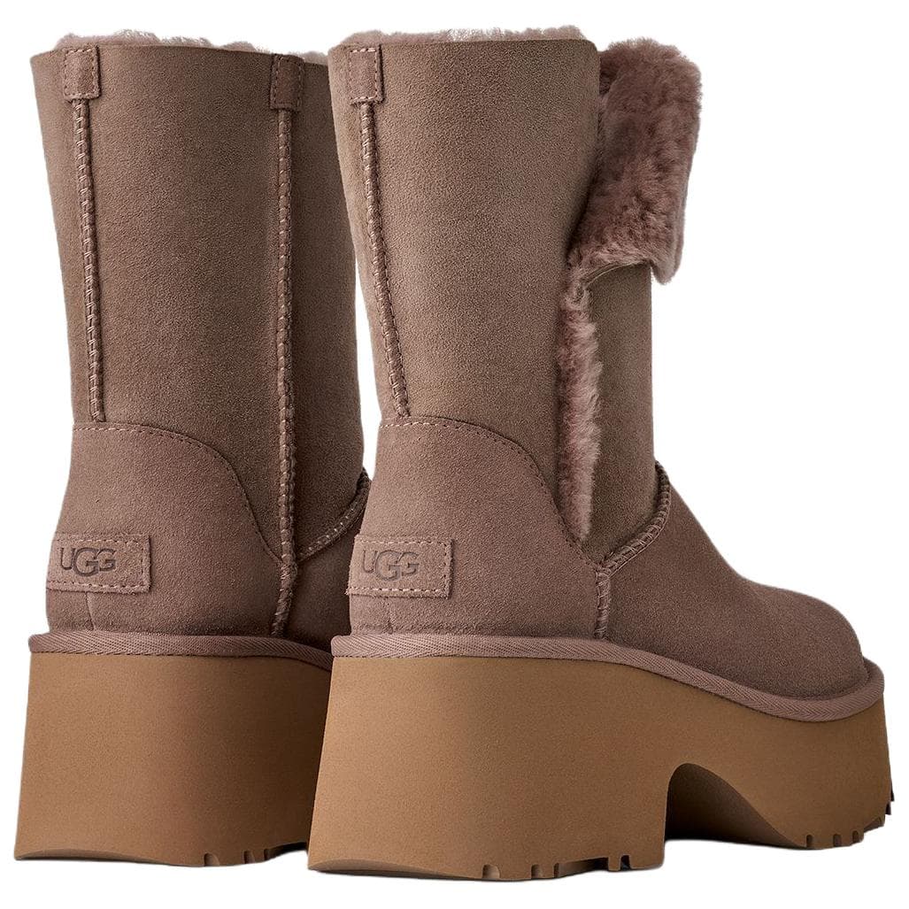 Ботинки зимние UGG Classic Novelty Esmee Спилок Коровья Кожа Термический С Флисовой Подкладкой Универсальный Винтаж Короткий MID Голень - изображение 4