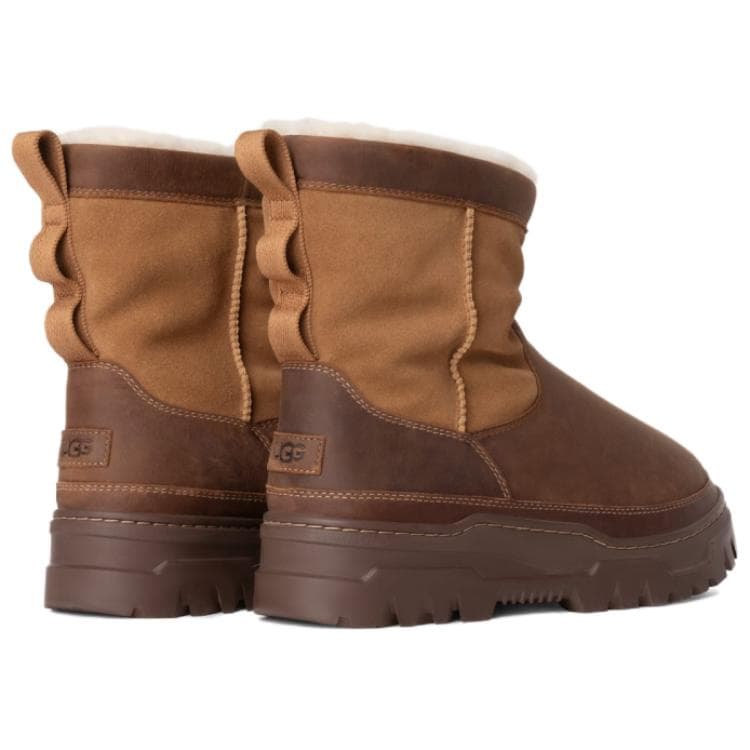 Ботинки зимние UGG Heritage TrailGazer с флисовой подкладкой модный круглый носок короткий сноубутсы мужской коричневый - изображение 3