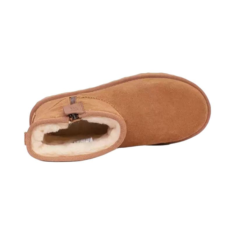 Ботинки зимние UGG Овчина Термический Амортизирующий Противоскользящий С флисовой подкладкой Модный Универсальный Короткий - изображение 5