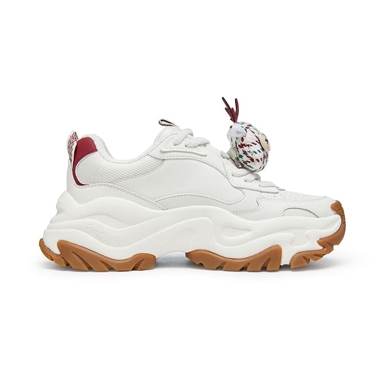 Кроссовки Champion Low Top Crepe Sneakers Женские Молочно-белый Team Красный - изображение 2
