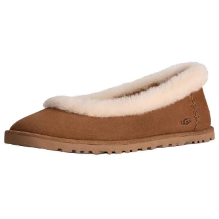 Тапочки Коллекция моды UGG Овчина Повседневная обувь Женская Каштановый - изображение 3