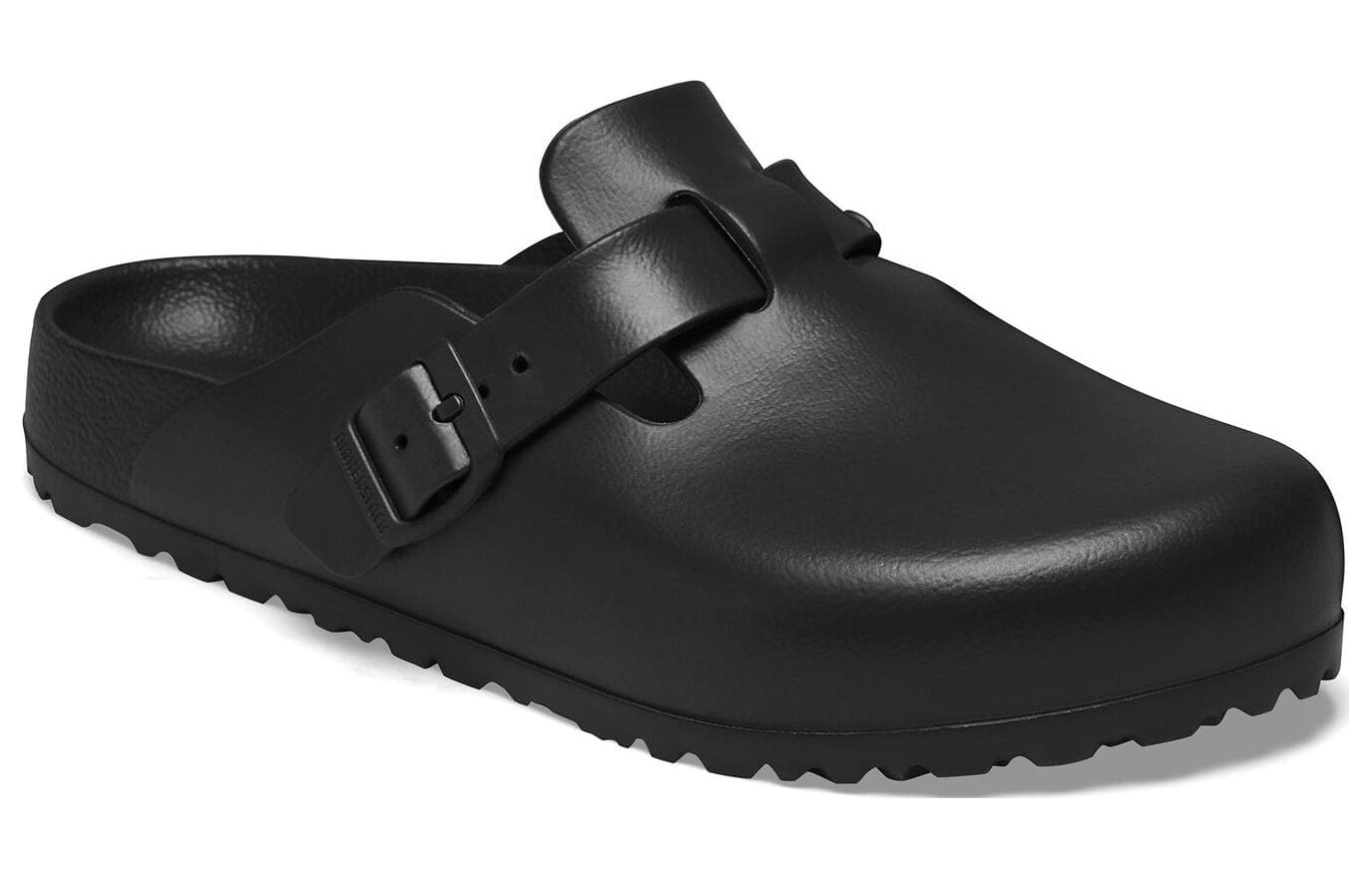 Сандалии Birkenstock Boston Essentials Водонепроницаемые Мюли Из Импортного EVA, Сверхлегкие И Эластичные, Унисекс, Черный, Регулярный Широкая Версия - изображение 2