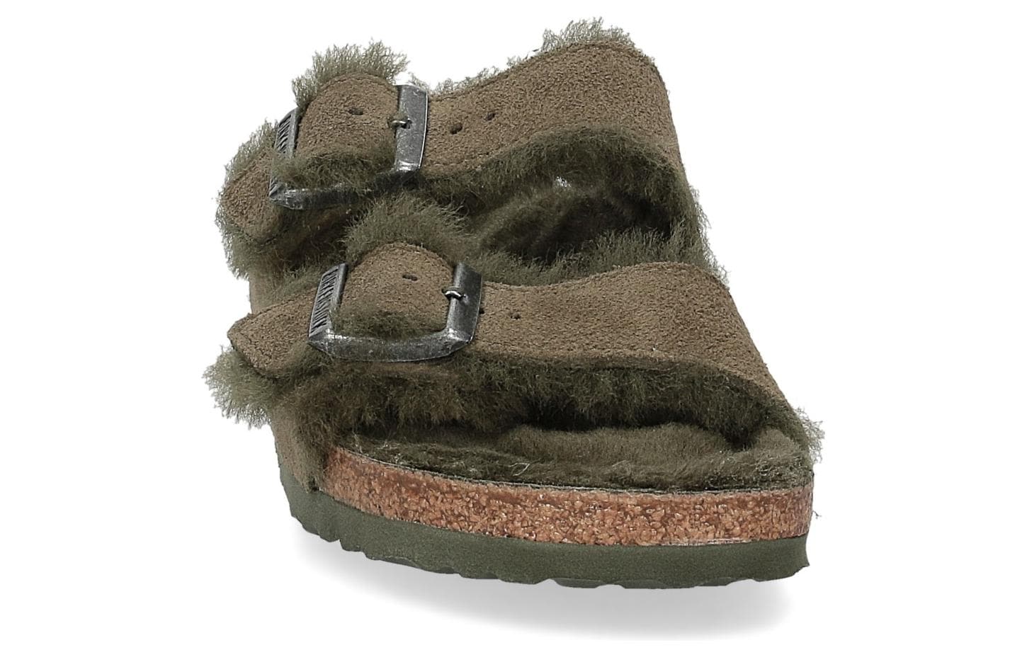 Сандалии Birkenstock Штанфели из искусственной замши женские оливково-зеленый - изображение 3