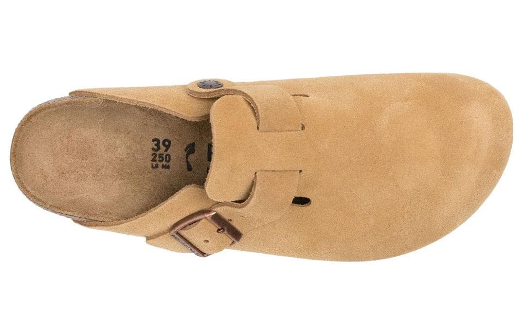 Сандалии Birkenstock Boston Унисекс Домашние Тапочки Бежевый/абрикосовый - изображение 4