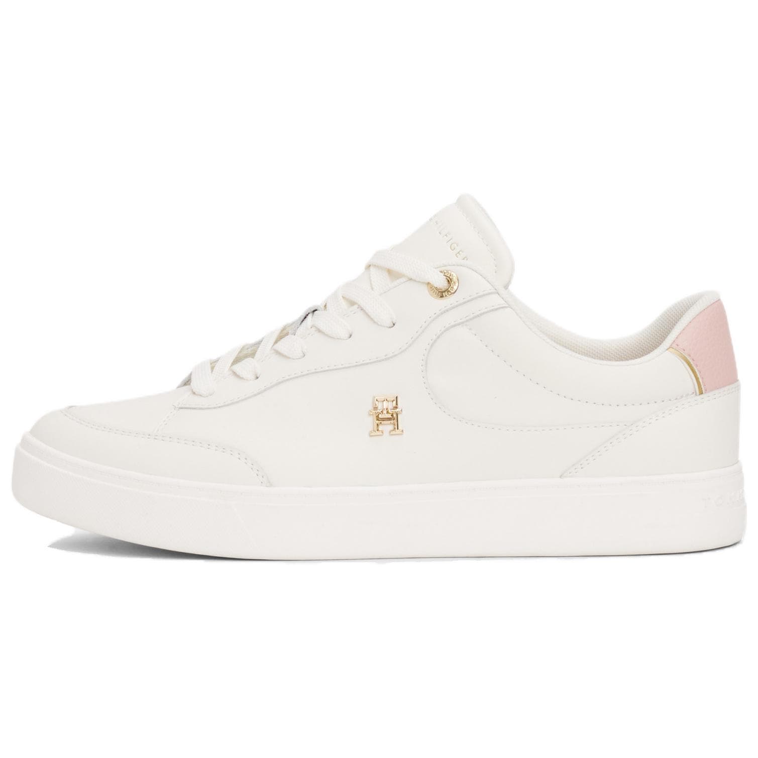 Кроссовки для тенниса Tommy Hilfiger TH Monogram Кожа Низкие Кроссовки для Тенниса Женские Белые - изображение 1
