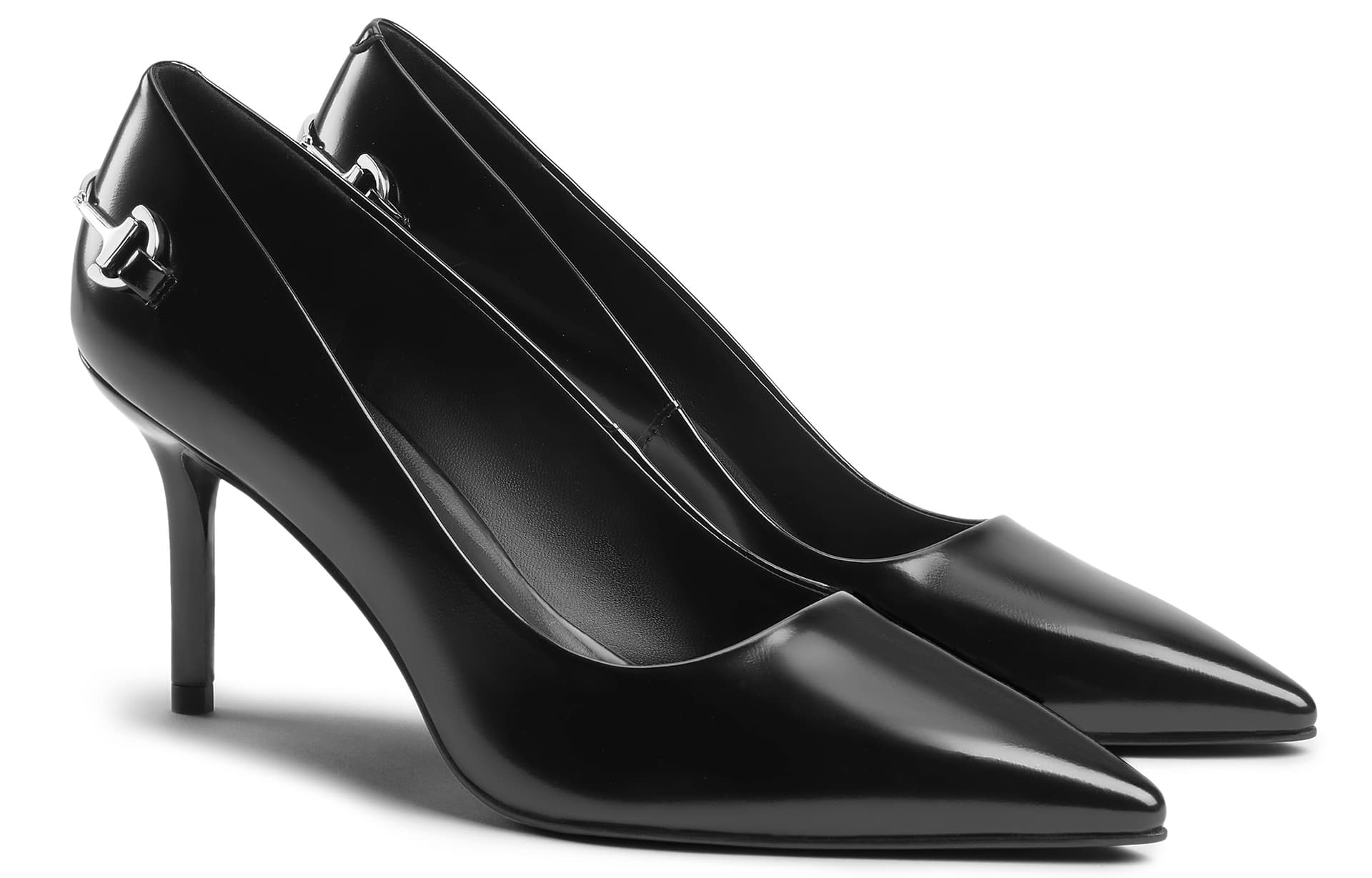 Туфли CHARLES&KEITH Женские туфли на высоком каблуке 8,2 см с заостренным носком и металлической отделкой - изображение 2