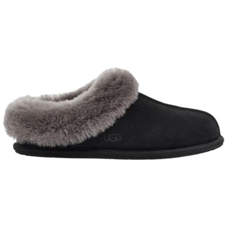 Тапочки UGG Спилок Коровья Кожа Универсальная Повседневная Обувь Женская Черная - изображение 2