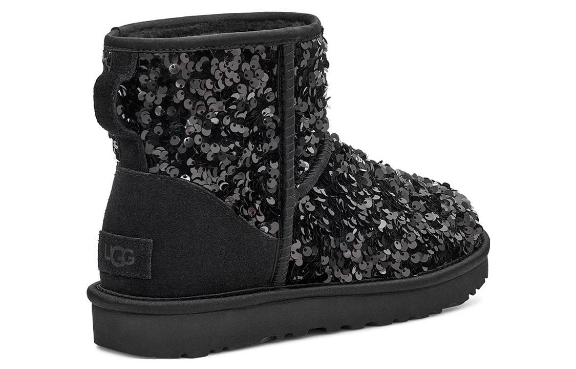 Ботинки зимние UGG Short Sequin Black - изображение 3