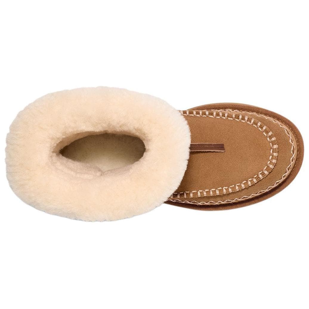 Ботинки зимние UGG Корова Спилок Термический Универсальный Флисовый Снегобут Женские Каштановый - изображение 4