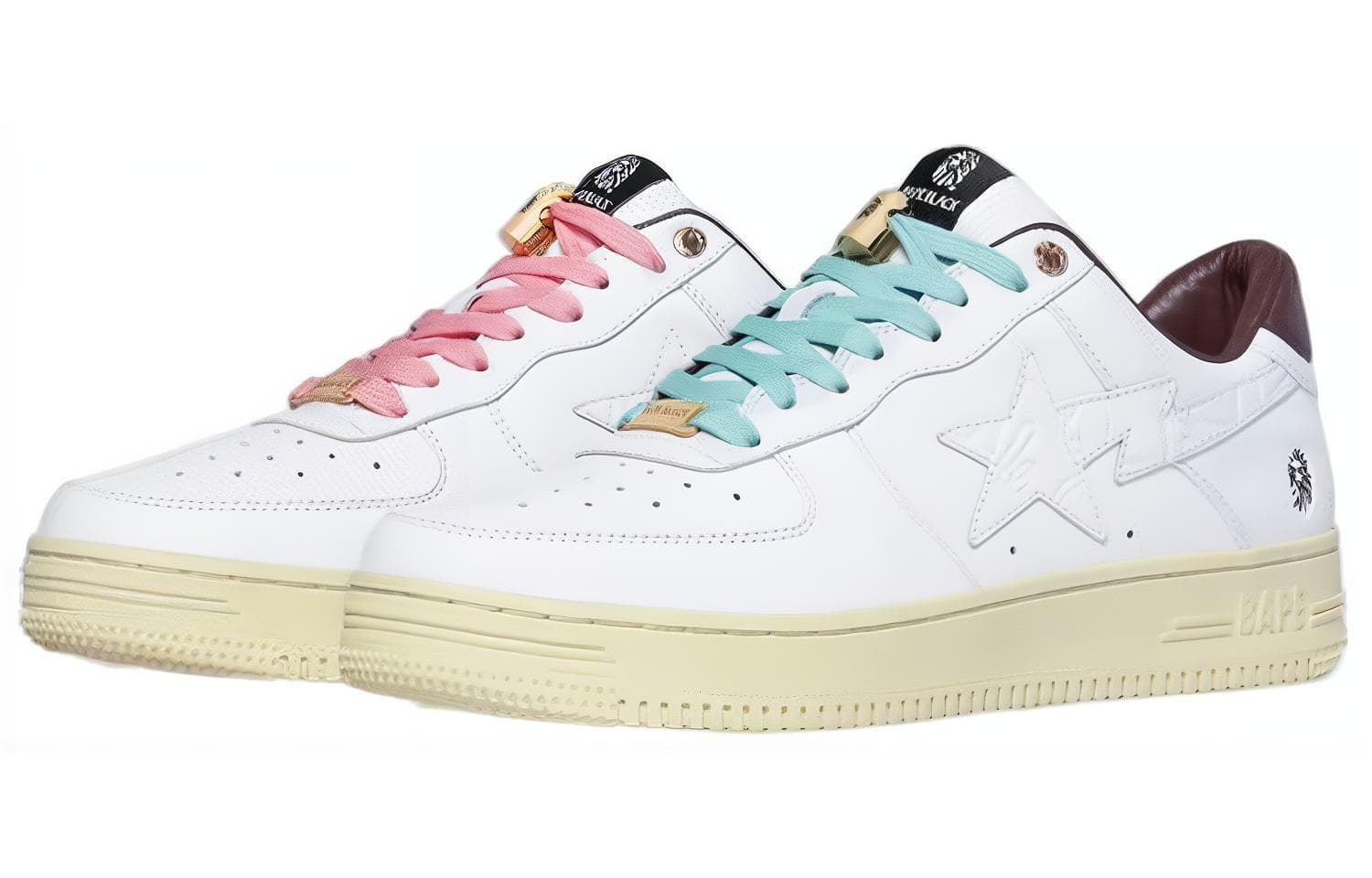 Кроссовки BAPE BLACK x A BATHING APE STA White Brown Green - изображение 4