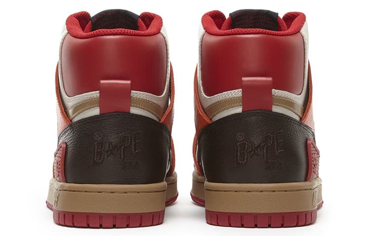 Кроссовки A BATHING APE Bape Sta 93 Hi Beige Brown - изображение 4