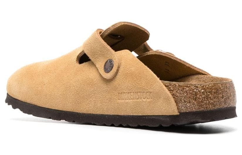 Сандалии Birkenstock Boston Унисекс Домашние Тапочки Бежевый/абрикосовый - изображение 5