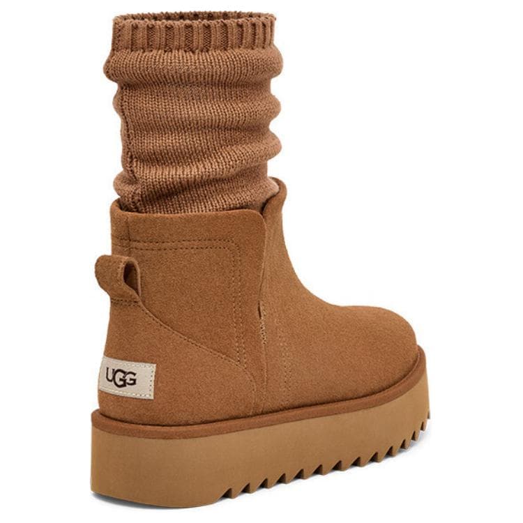 Ботинки зимние UGG Classic Novelty Короткие Снежные Ботинки Унисекс Коричневые - изображение 5