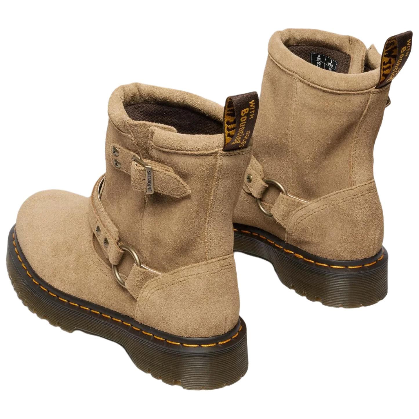 Сапоги Dr.Martens ANISTONE Harness Искусственная замша Ботильоны 3,5 см Унисекс Коричневый - изображение 4