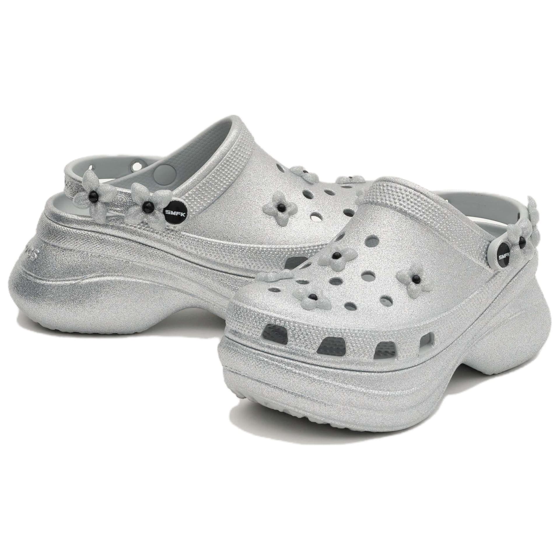 Сабо Crocs x SMFK Bae Clog Кит Сабо резиновые Женские Серебряные - изображение 5