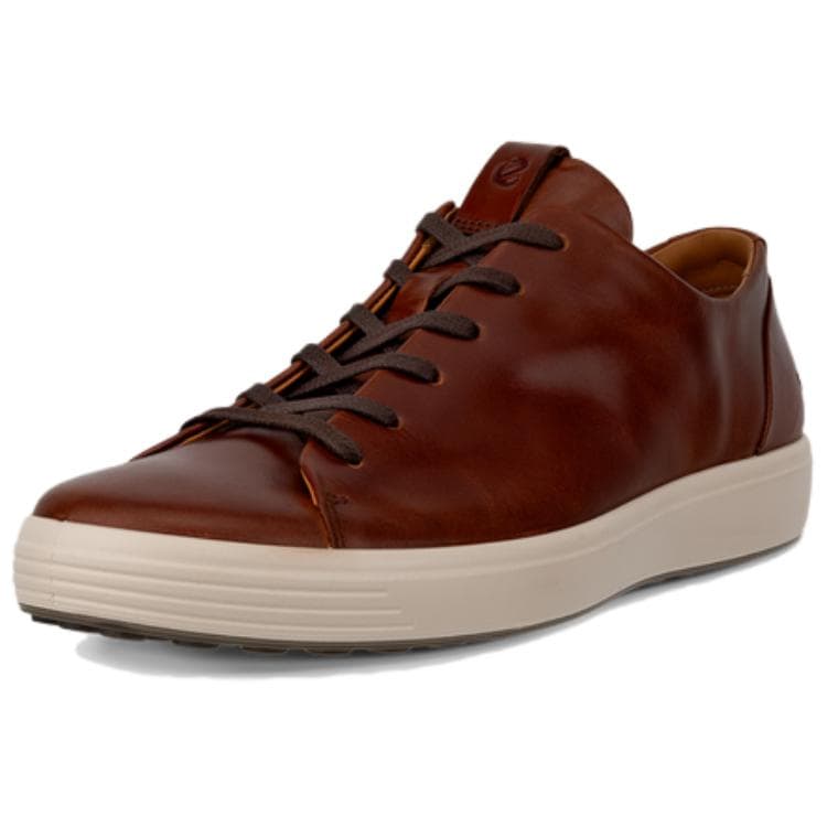 Кроссовки Ecco Soft 7 Кожа Низкие Кроссовки для Скейтбординга Мужские Коричневые - изображение 3