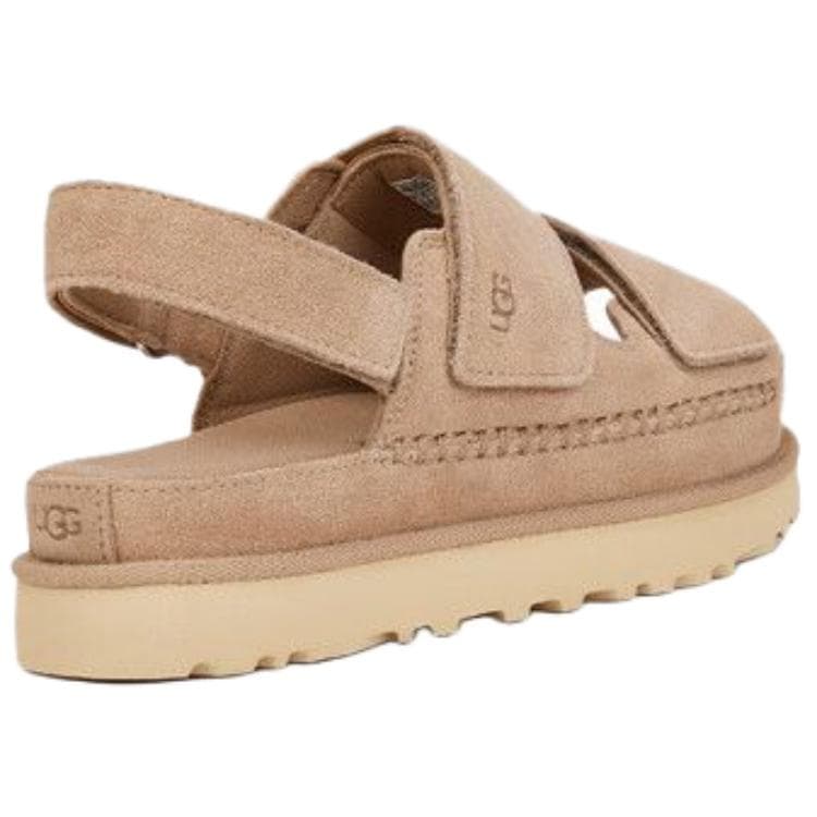 Шлёпанцы UGG Золотистая Семейная Корова Спилок Один Шнуровка Сандалии Женские Песок - изображение 6