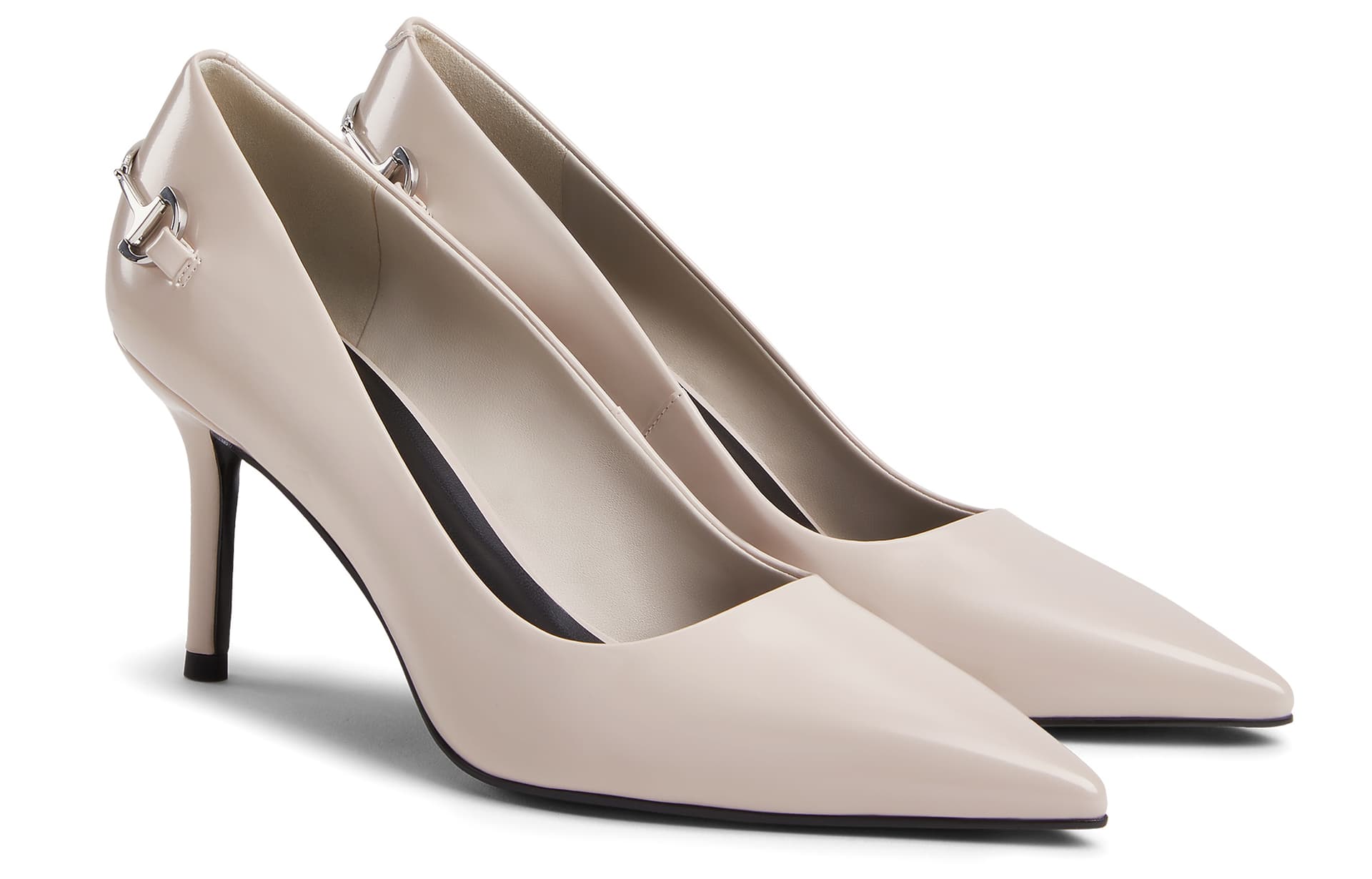 Туфли CHARLES&KEITH Женские туфли на высоком каблуке 8,2 см с заостренным носком и металлической отделкой - изображение 4