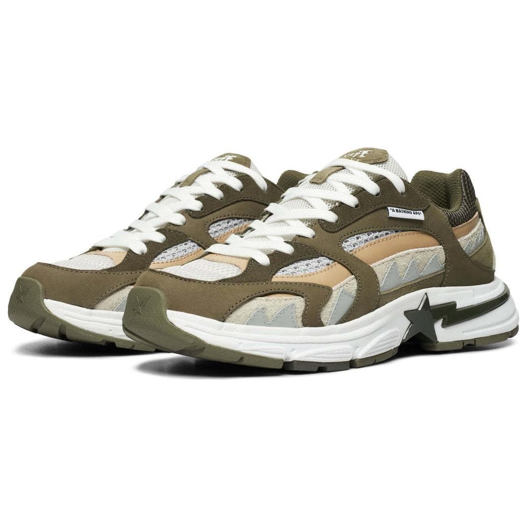 Кроссовки A BATHING APE SHARK STA Коровья кожа Противоскользящие Низкие повседневные мужские туфли - изображение 3