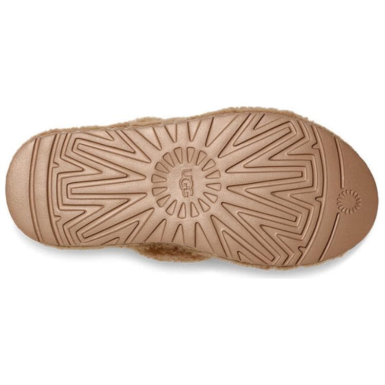 Шлёпанцы UGG Модный Минималистский Флисовый Подклад Одиночные Шнуровые Сандалии Женские Песочного Цвета - изображение 5