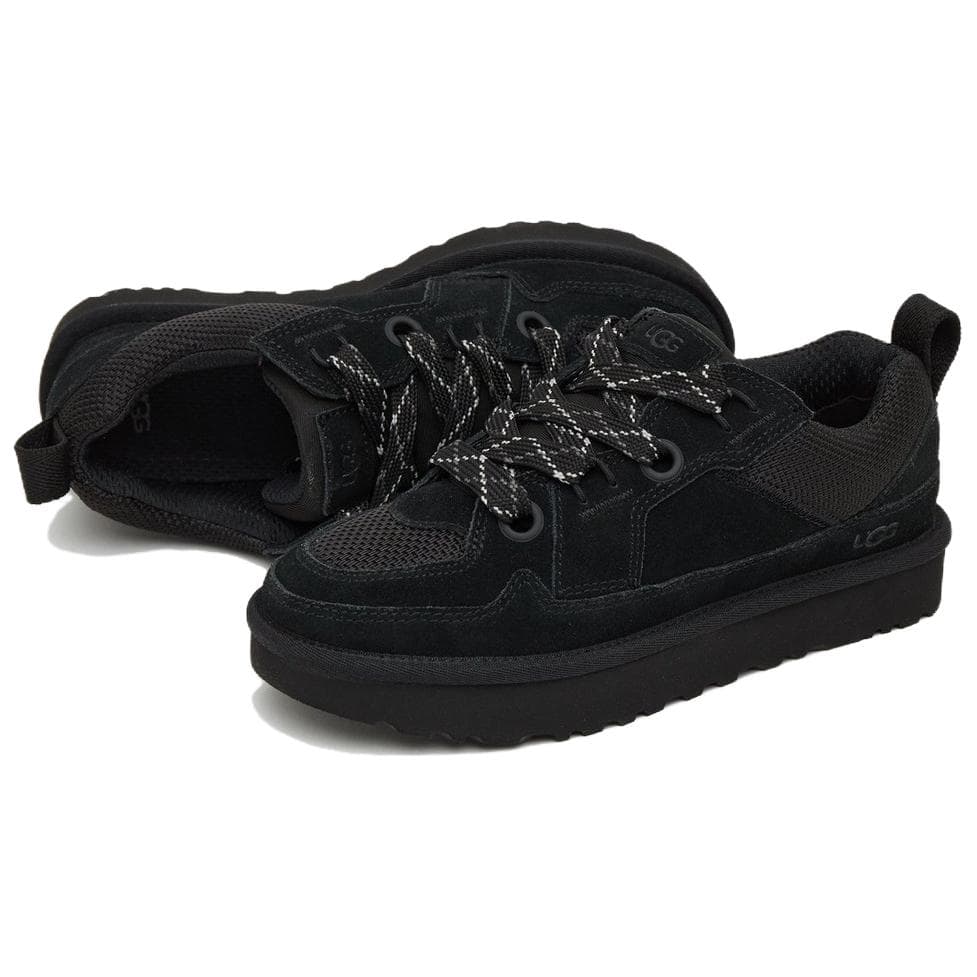 Кроссовки UGG Lowmel Lo Искусственная замша устойчивая к истиранию низкий верх повседневная обувь женский черный - изображение 2