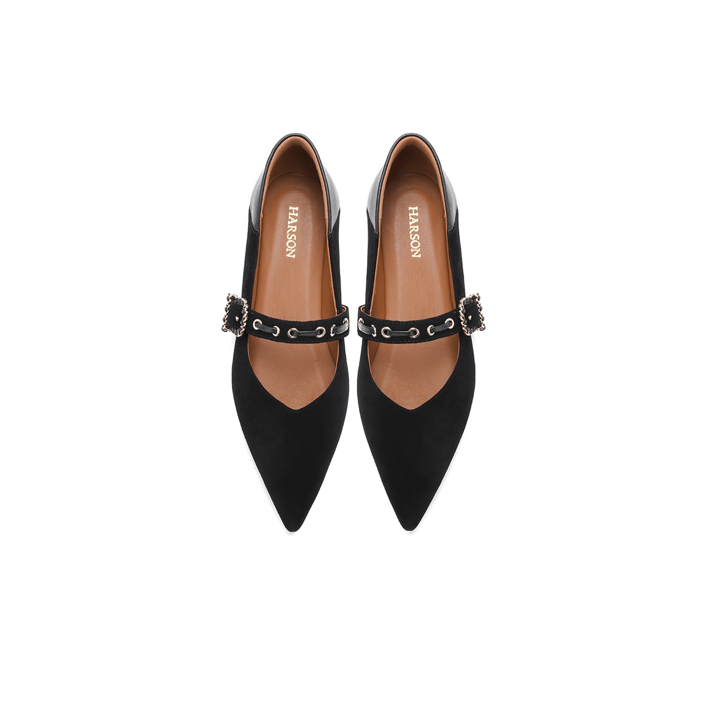 HARSON Mary Jane Shoes Black Sheepskin Women's - изображение 3