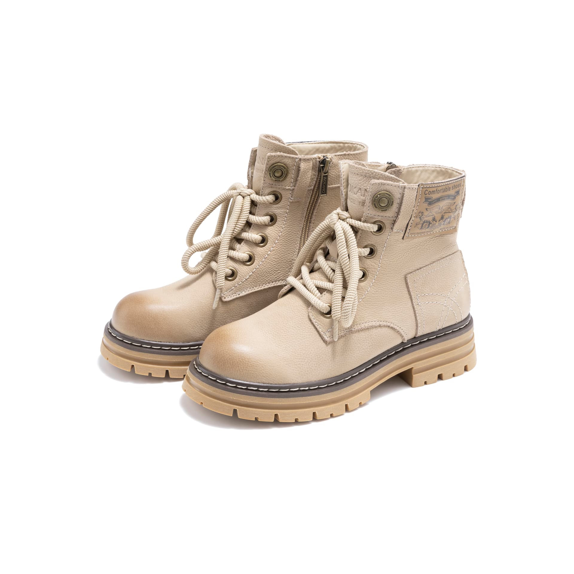 Ботинки AOKANG Classic Ankle Boots Beige - изображение 4