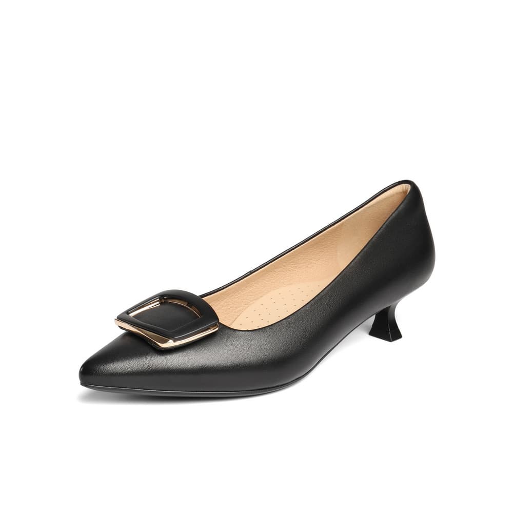 Туфли BELLE Sheepskin High Heels 4CM Женские Черные - изображение 2