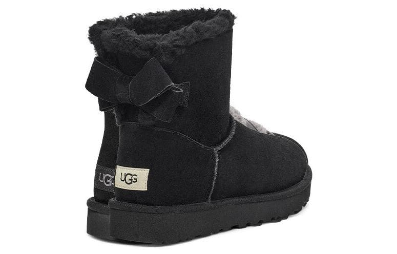 Ботинки зимние UGG Корова Спилок Термический с Флисовой Подкладкой Круглый Носок Короткие Снежные Ботинки Женские Черные - изображение 3