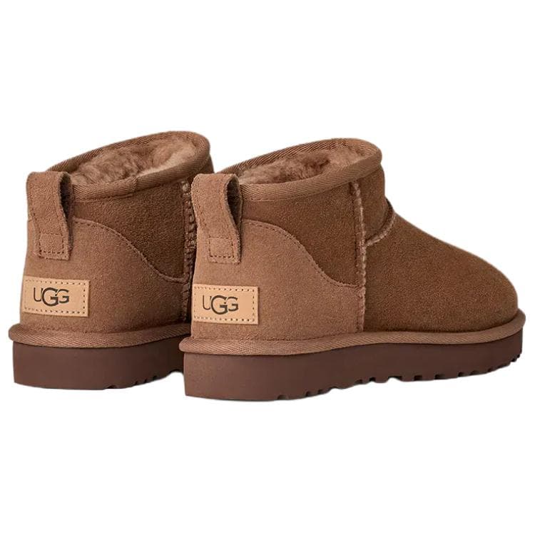 Ботинки зимние UGG CLASSIC ULTRA MINI с флисовой подкладкой универсальные комфортные ботинки для снега женские коричневые - изображение 3