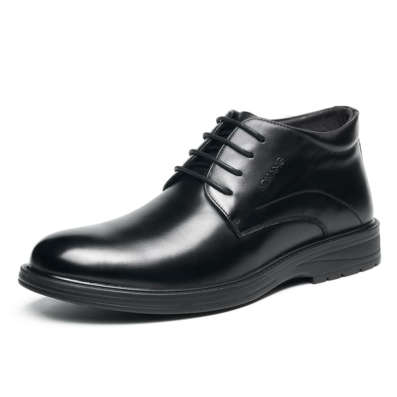 Сапоги AOKANG Black Leather Boots - изображение 1