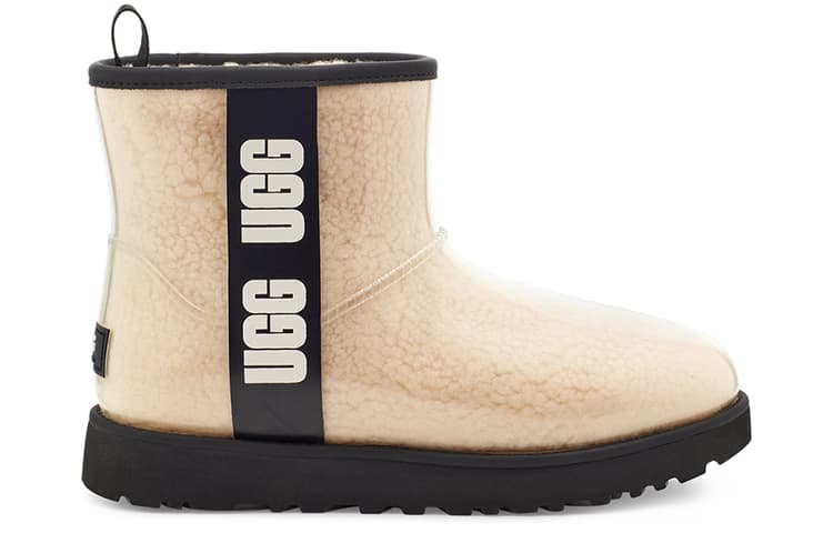 Ботинки зимние UGG Classic Clear Mini Black White - изображение 2