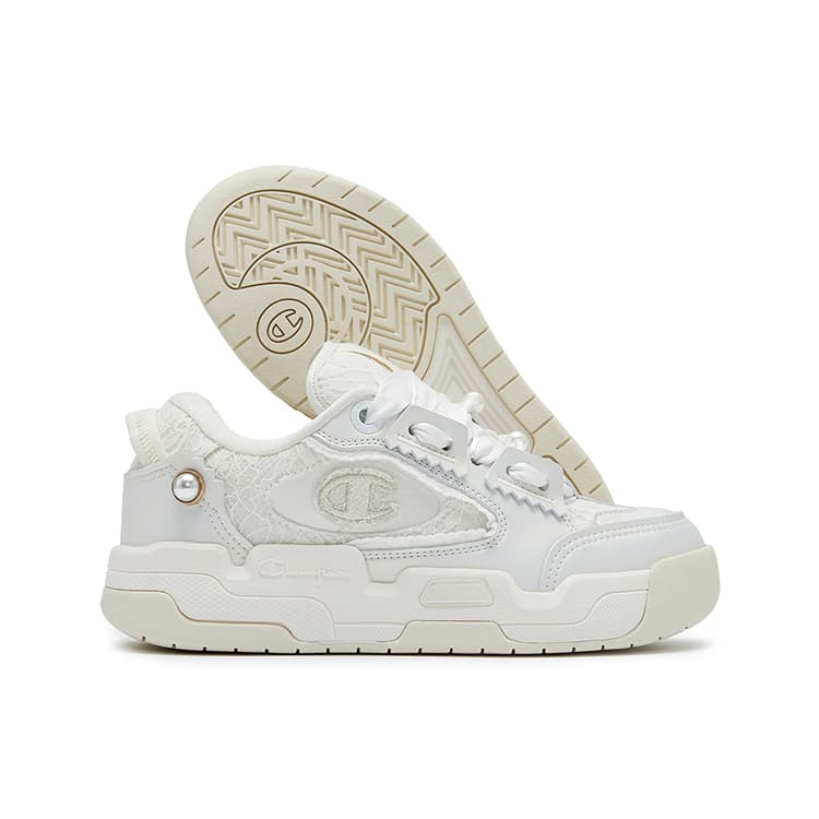 Кроссовки Champion Low Top Скейтборд Обувь Женская Перламутрово-Белый Молочно-Белый - изображение 2