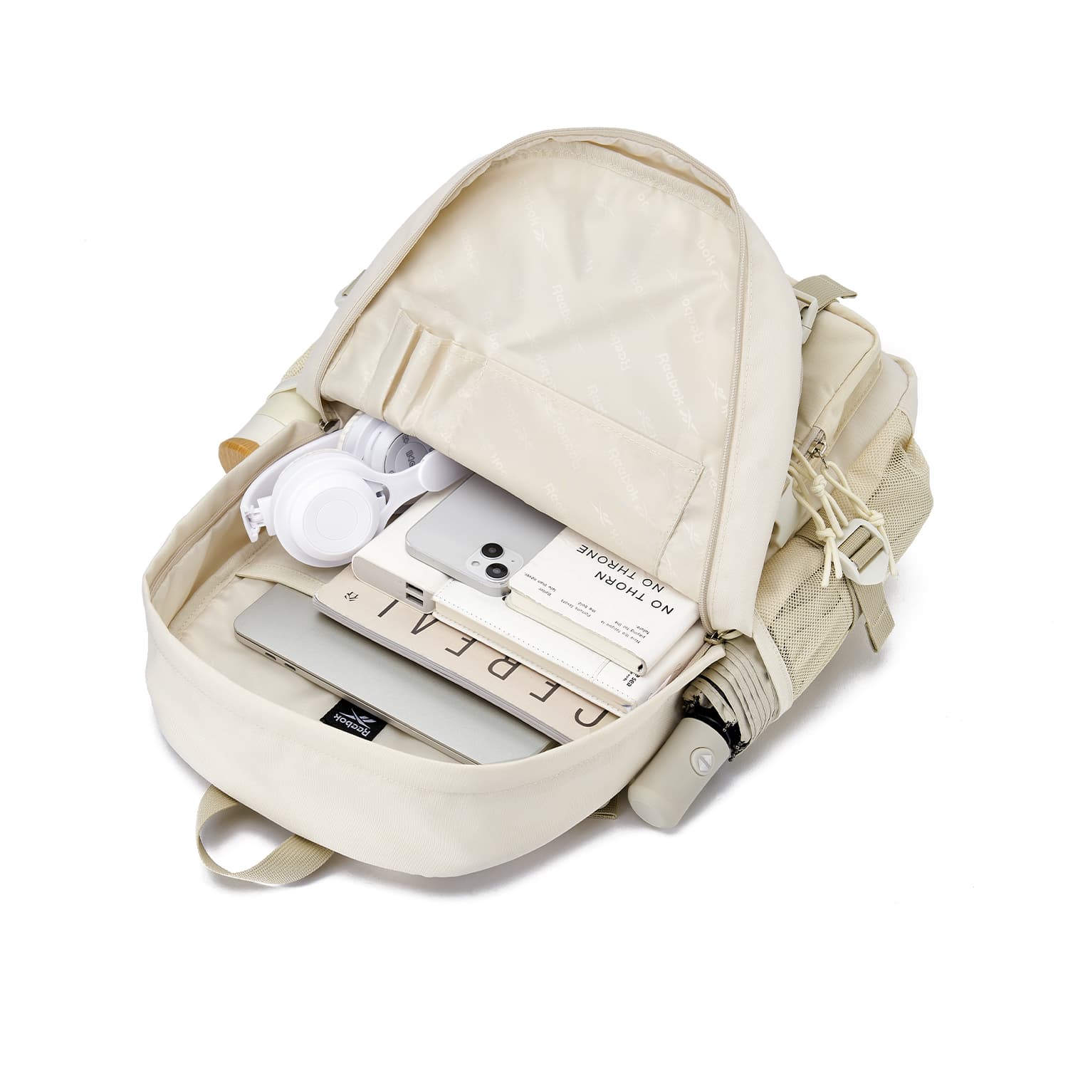 Рюкзак REEBOK Ткань Рюкзак Унисекс Полночный Черный Светлый Хаки - изображение 3