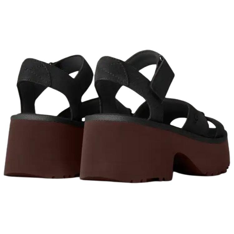 Шлёпанцы UGG New Heights Искусственная замша Одинарные Шнуровые Сандалии Женские Черные - изображение 2
