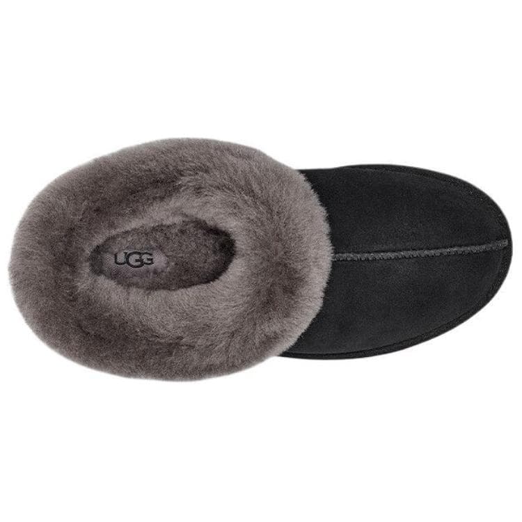Тапочки UGG Спилок Коровья Кожа Универсальная Повседневная Обувь Женская Черная - изображение 5