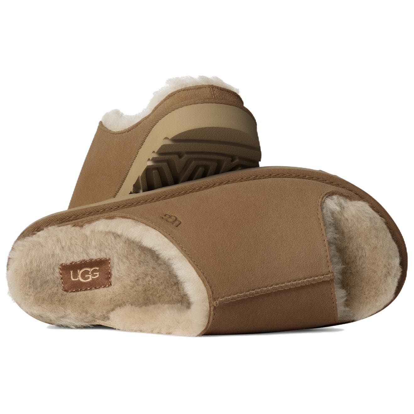 Сандалии UGG Greenport Slide Удобные и Универсальные Флисовые Подкладочные Шлепанцы с ЭВА и Противоскользящим Дном Женские - изображение 3