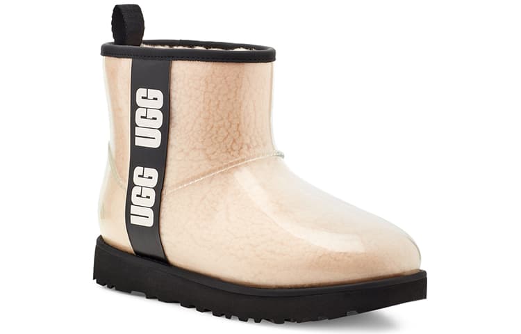 Ботинки зимние UGG Classic Clear Mini Black White - изображение 3