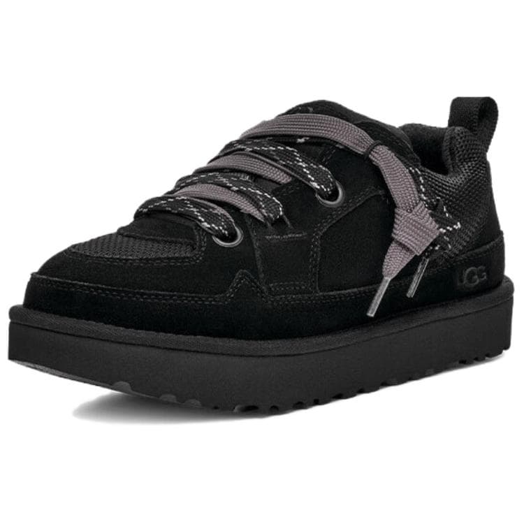 Кроссовки UGG Highland Текстиль Спилок коровьей кожи Низкий Топ Повседневная обувь Мужская Черная - изображение 2