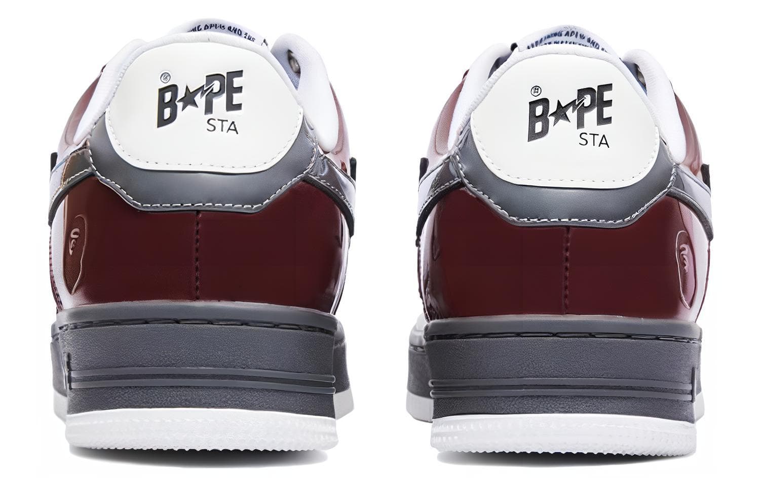 Кроссовки A BATHING APE STA Burgundy Grey - изображение 4