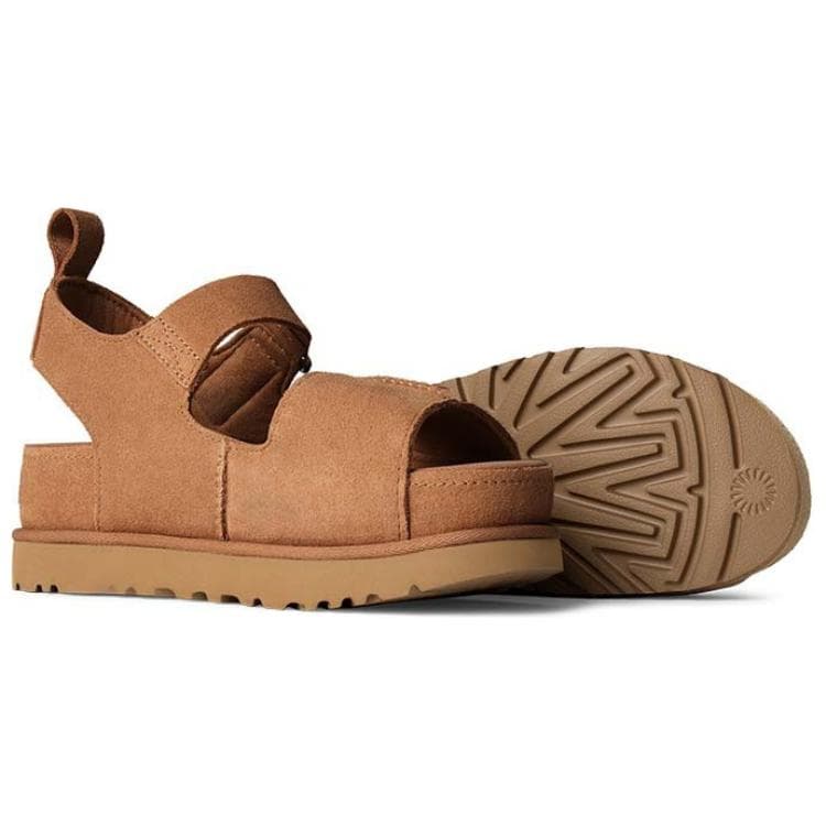 Шлёпанцы UGG Goldenstar Hi One Шнуровые Сандалии Женские Каштановые - изображение 4
