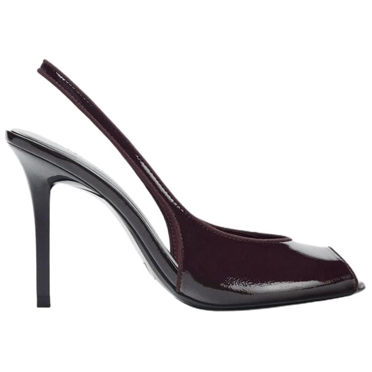Шлёпанцы ZARA ПУ (полиуретан) Одиночные Шнуровые Сандалии 10,5 см Женские Коричневые - изображение 2