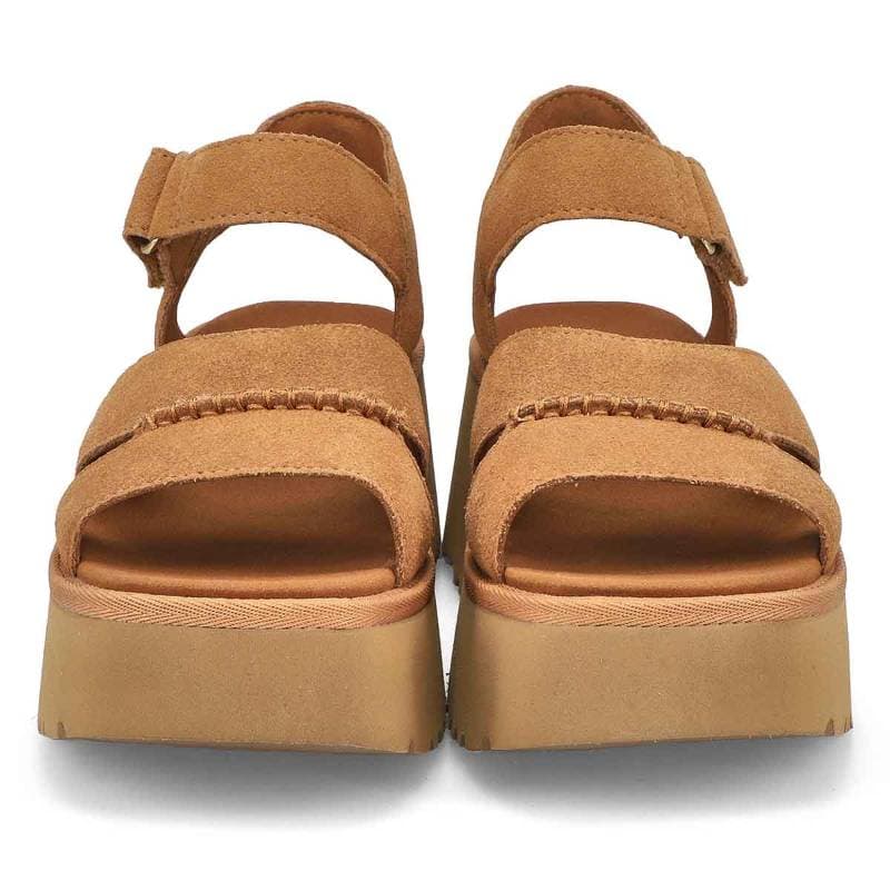 Шлёпанцы UGG One Шнуровки Сандалии Женские Каштановые - изображение 5