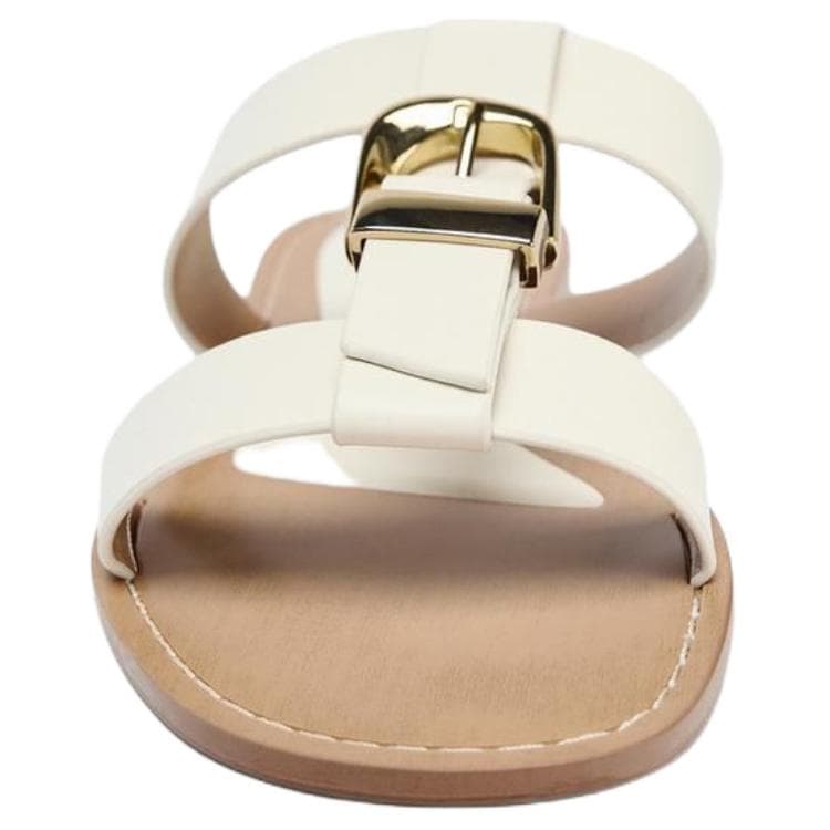 Сандалии ZARA Шлепанцы Женские Белые - изображение 4